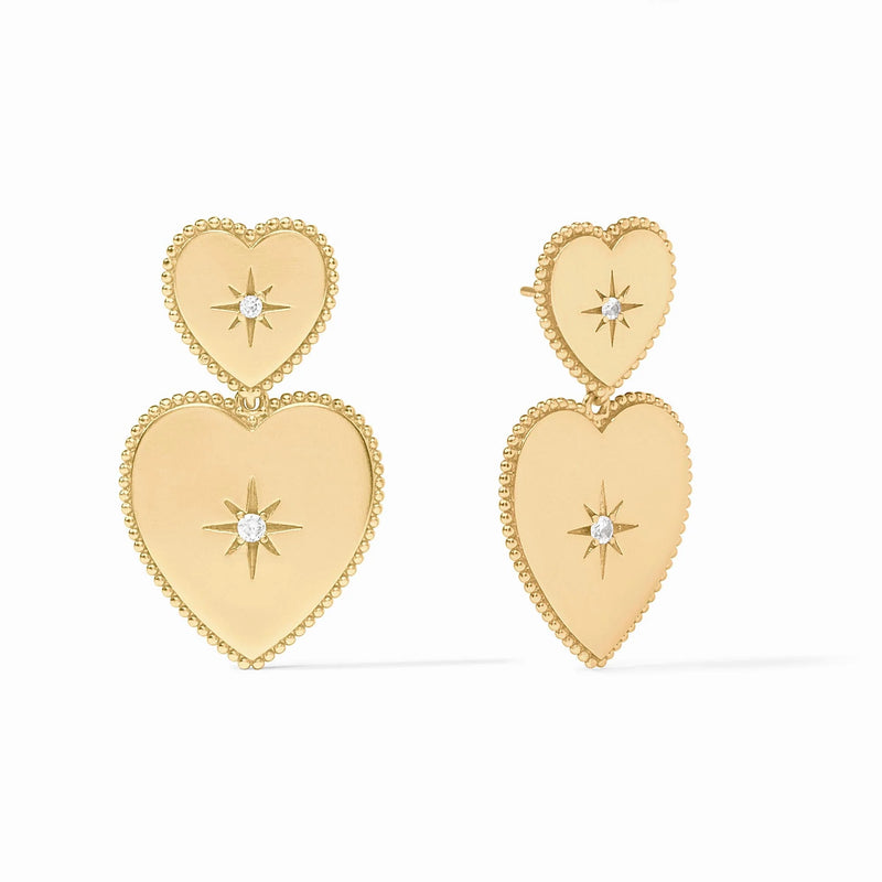 Heart statement earring