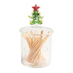 Glass toothpick holders