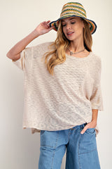 Loose fitting knit top