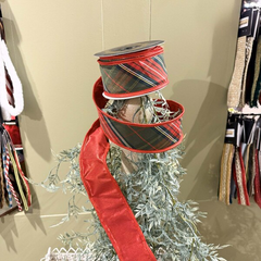 Traditions plaid Metallic red
