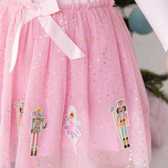 Nutcracker Applique Christmas Long Sleeve Dress