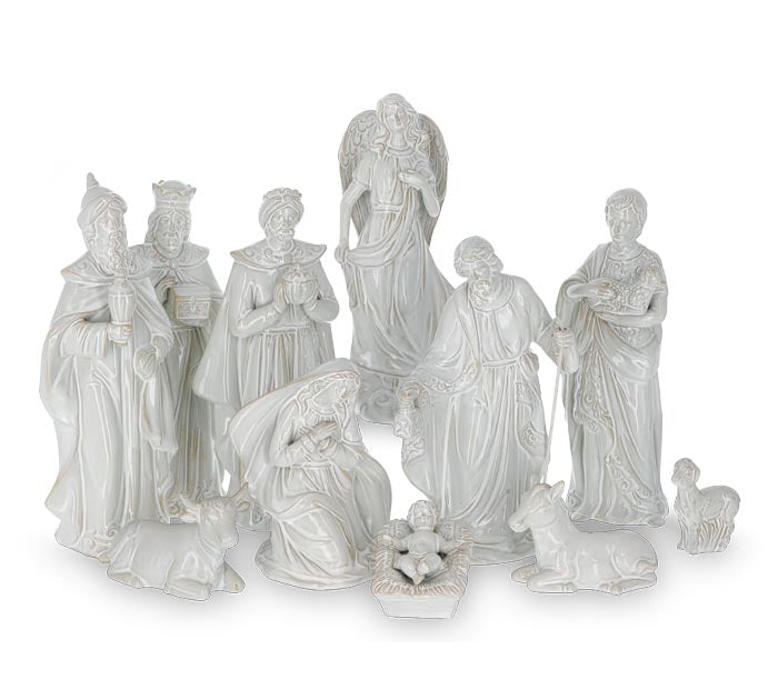 11 piece nativity set- Warm white