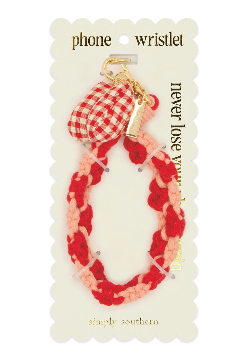 Phone Wristlet gingham bow