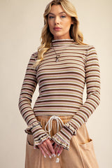 Multi Strpe ribbed top