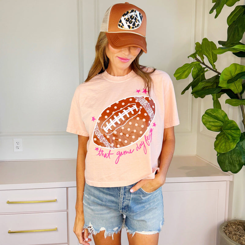 Game Day Feeling Football Crop Tee