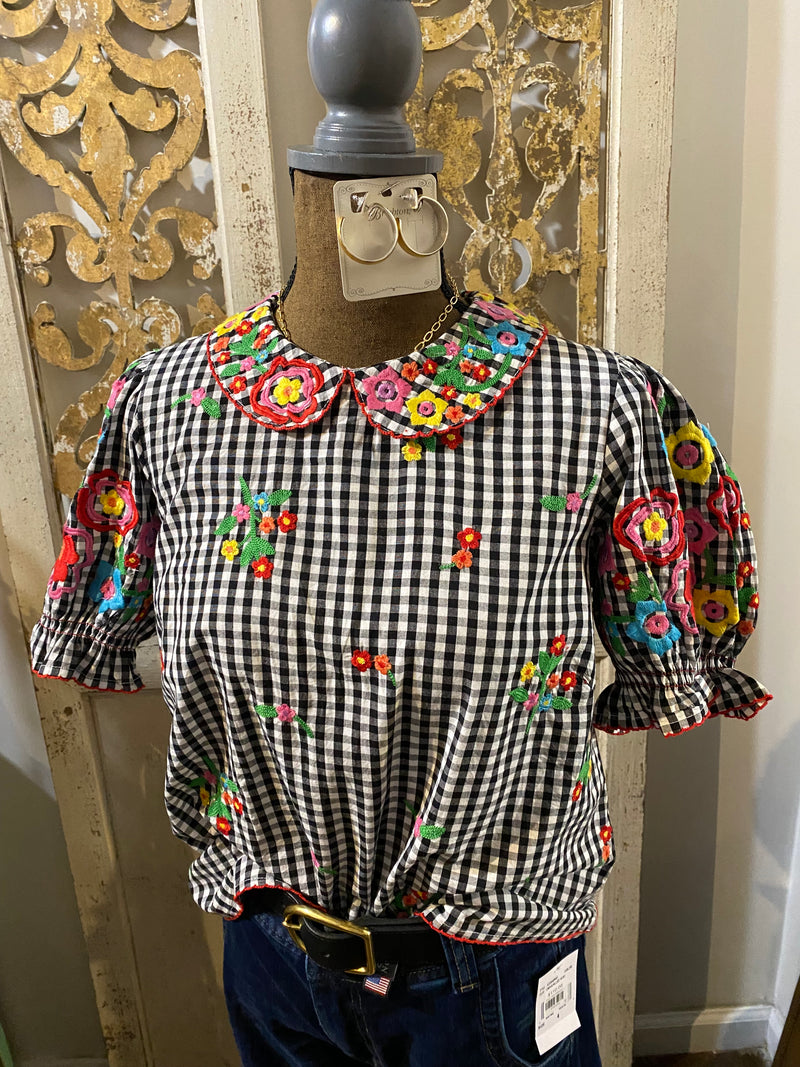 Gingham Garden top