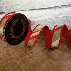 1X10yds Holiday plaid ribbon