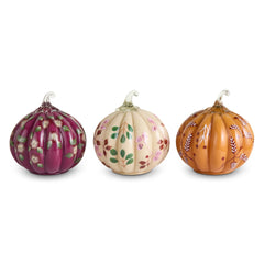 7” Floral pumpkin