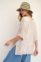 Loose fitting knit top