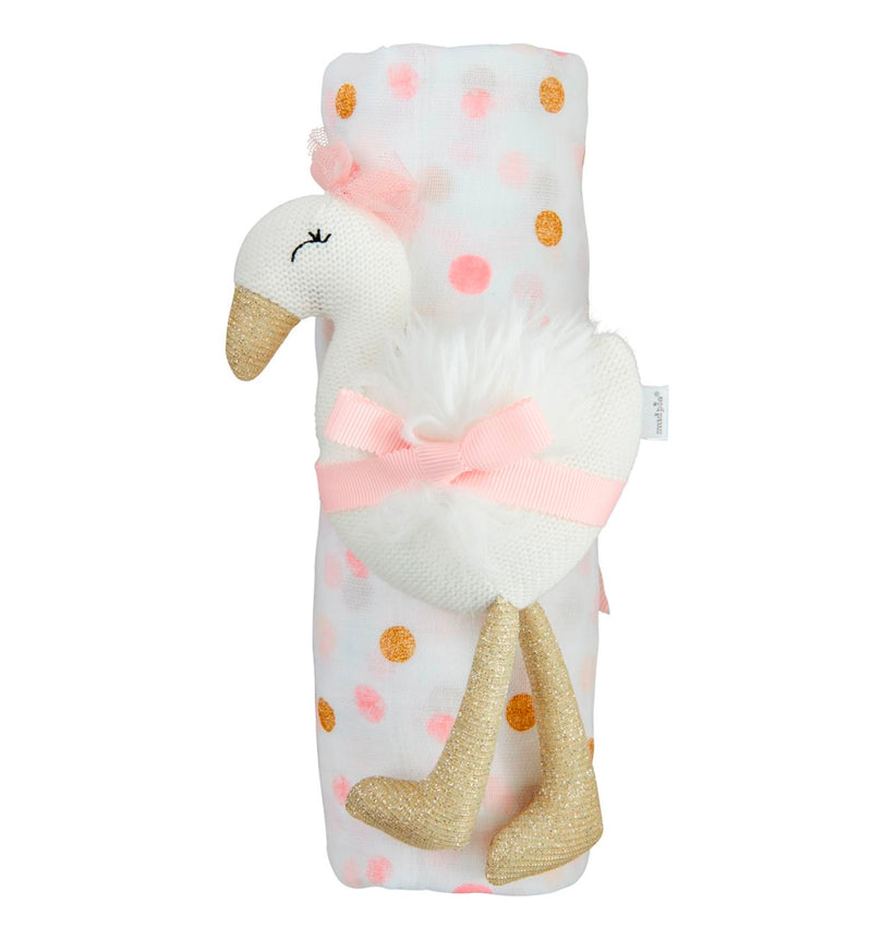 Swaddle and blanket gift set