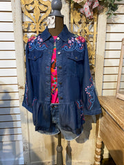 Peplum denim Jacket