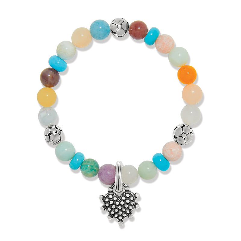 Pebble sweet heart charm bracelet