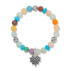 Pebble sweet heart charm bracelet