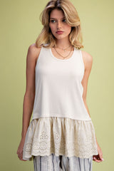 Knit Eyelet lace top