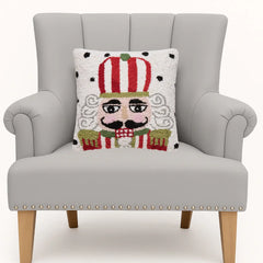 Polka dot Nutcracker hook pillow