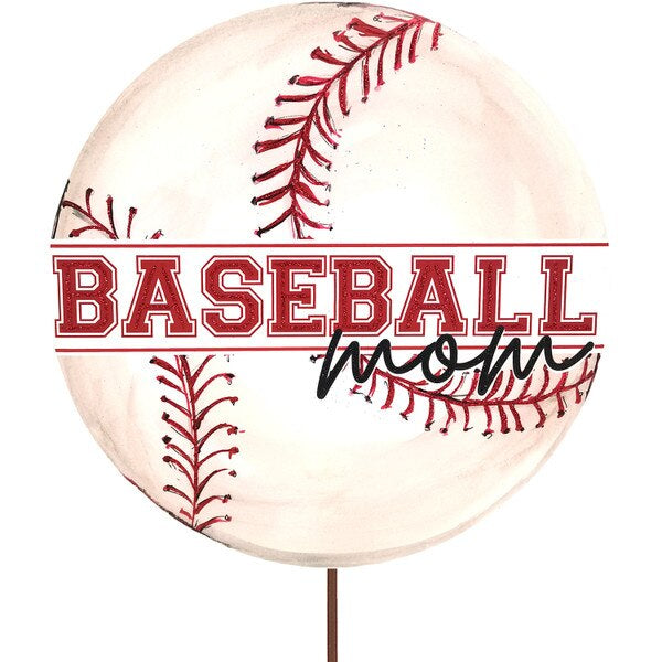 Baseball mom yard stake