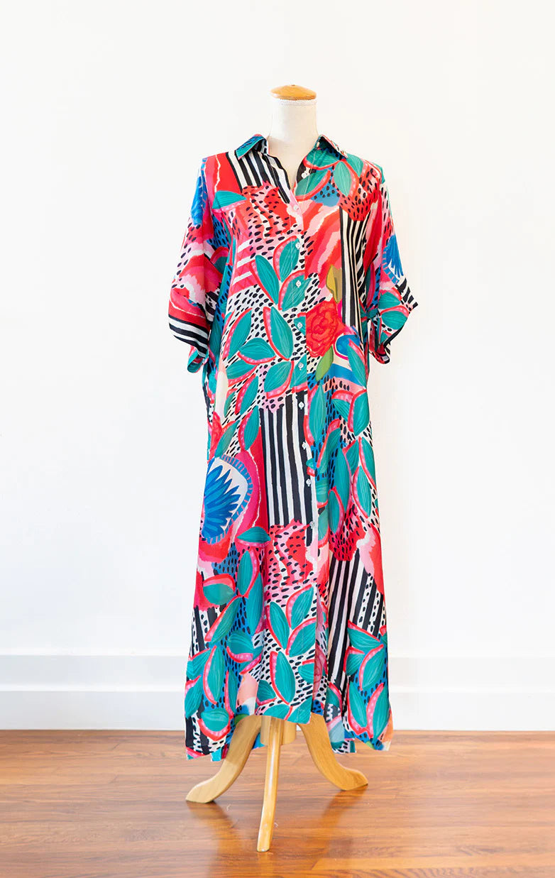 Long button down dress