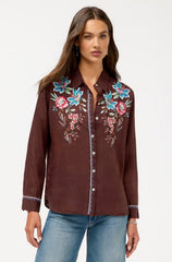 Contrast Binding Shirt -Elsarose