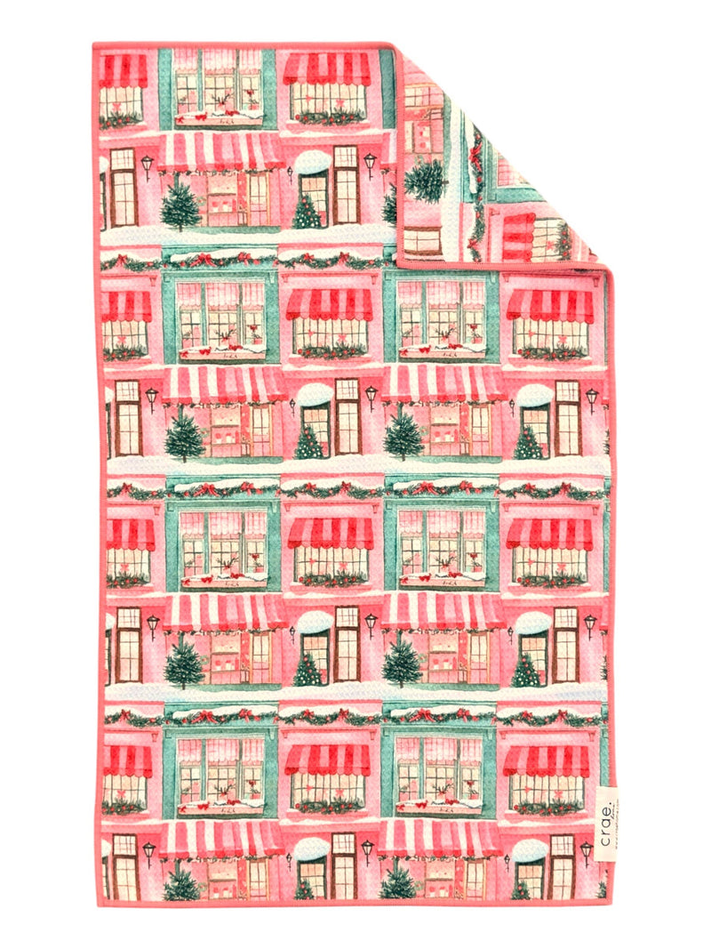 Christmas On Main: Double-Sided Hand Towel: Multi / Hand Towel (17 in x 27 in)