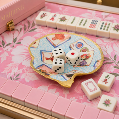 Mahjong Shell Jewelry and Trinket Dish - Blue