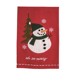 Holiday Crewel towel