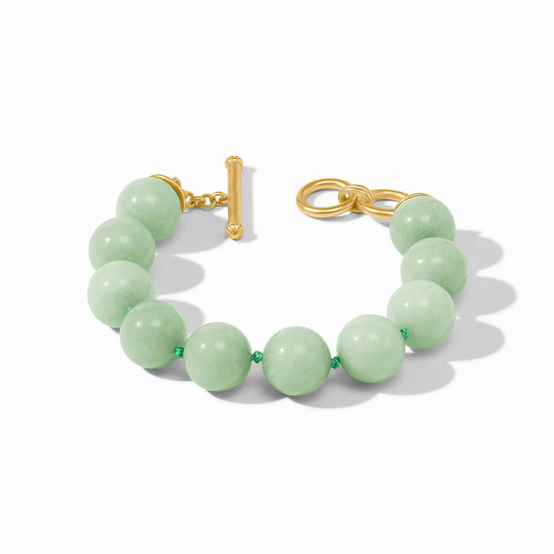 Portofino beaded bracelet- Aqua jade