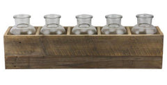 Wood bottle tray