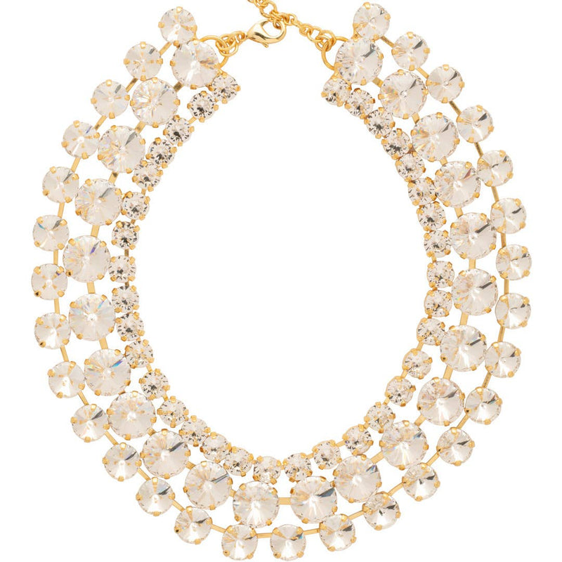 Penelope Layered Statement Necklace - Clear