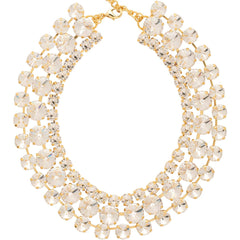 Penelope Layered Statement Necklace - Clear