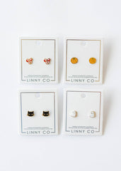 Screwback Stud Earrings - Collins Bow