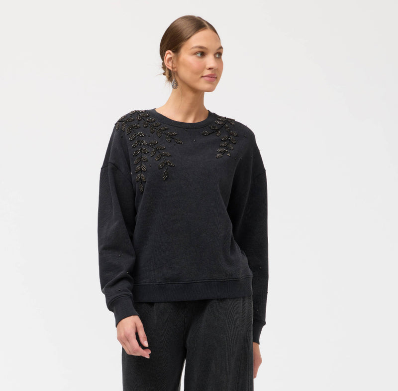 French Terry beaded sweatshirt