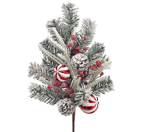 Snowy pine spray