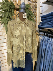 Chryssie Camp shirt-Olive