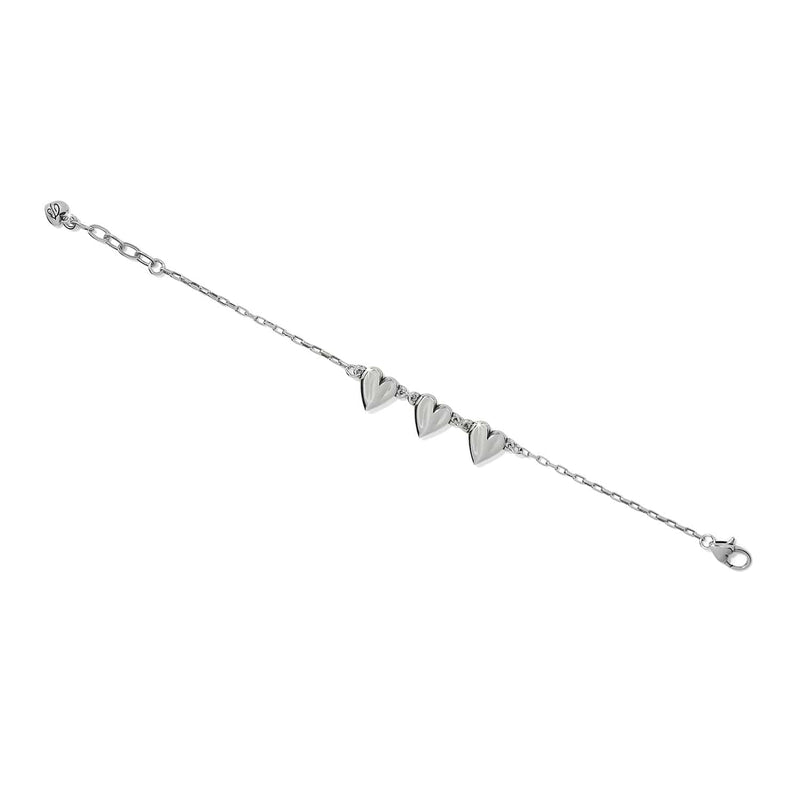 Cascade heart trio bracelet