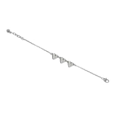 Cascade heart trio bracelet