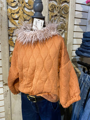 Poof sleeve quilted popover