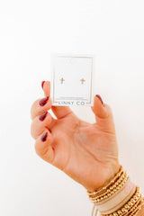 Screwback Stud Earrings - Clara Cross
