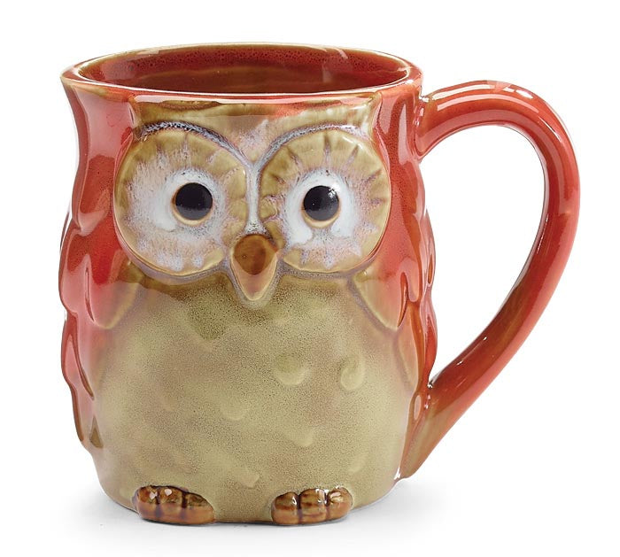 Pink owl mug