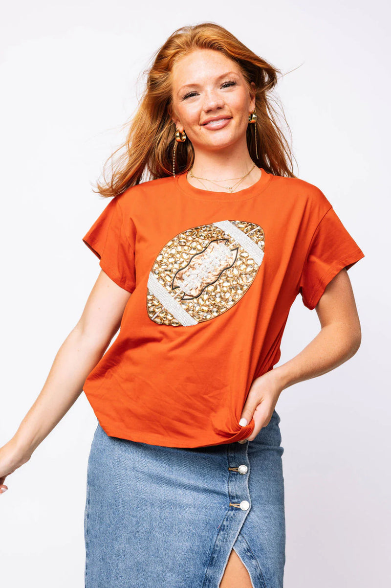 QOS Orange football top