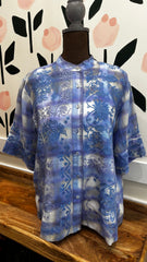 Relaxed mandarin collar shirt-Emilia
