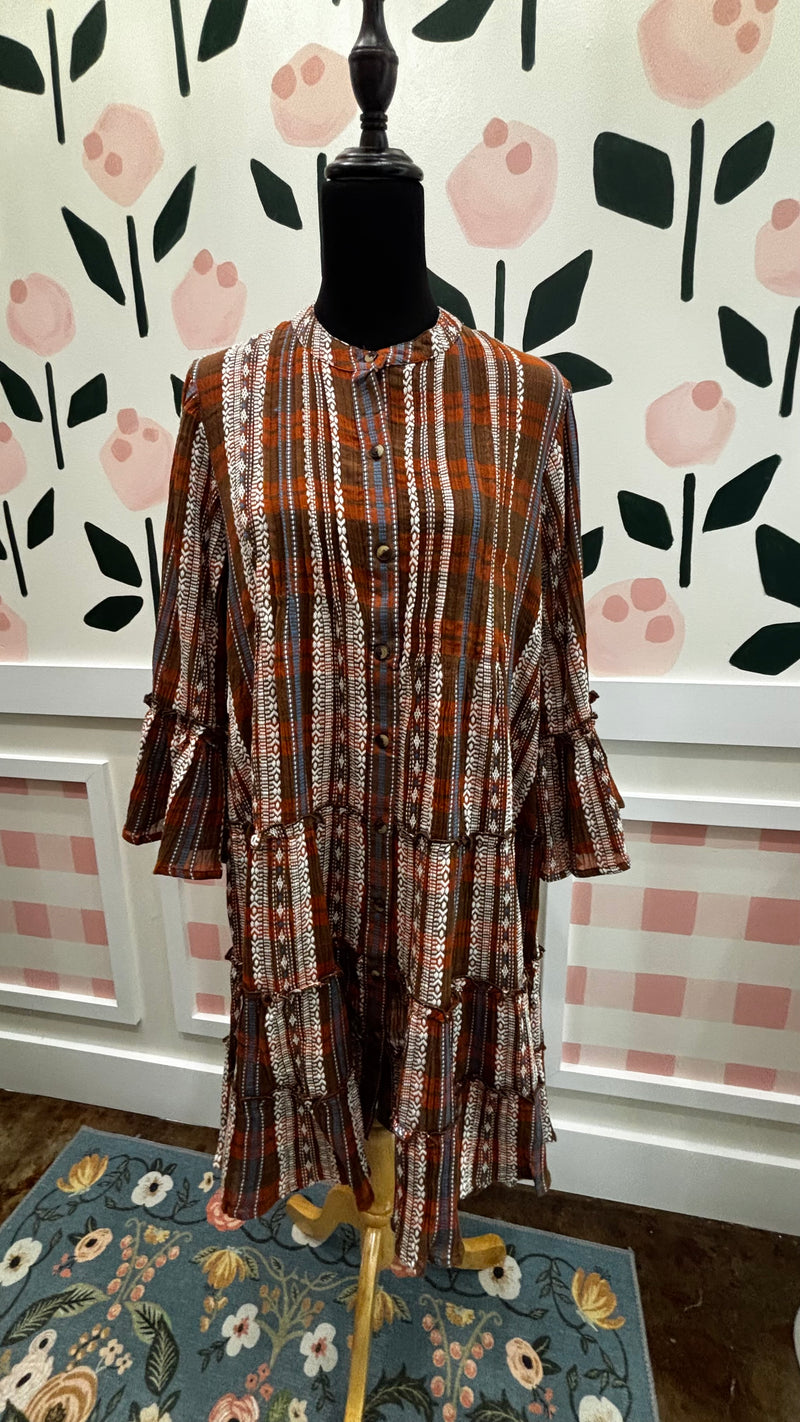 Multi Tiered plaid dress