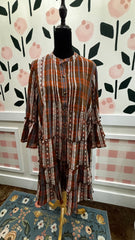 Multi Tiered plaid dress