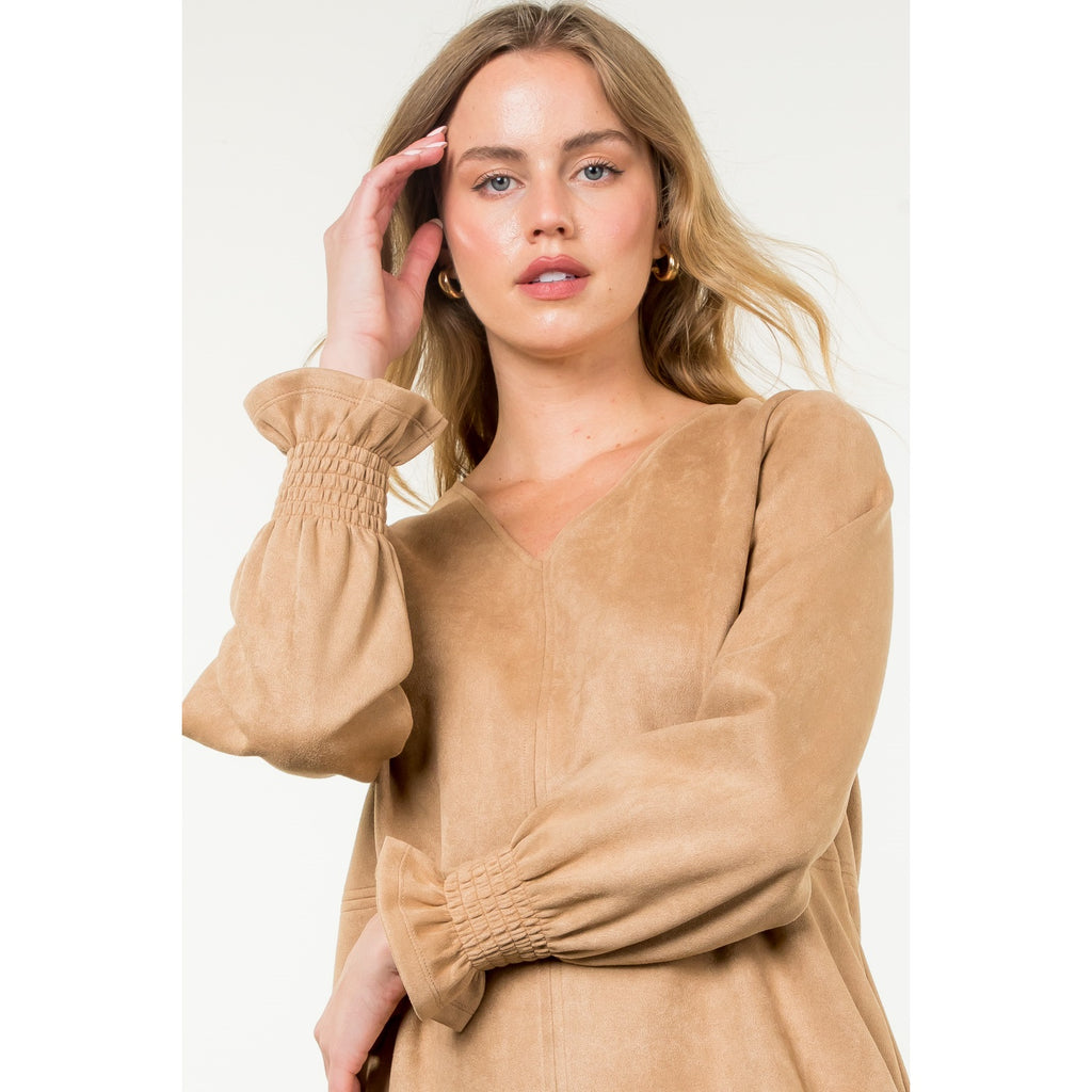 Long sleeve Suede dress My Cobblestone Cottage Long sleeve Suede dress My Cobblestone Cottage