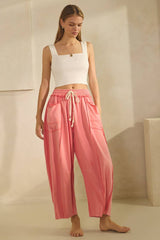 Washed French Terry Pants: washed Coral