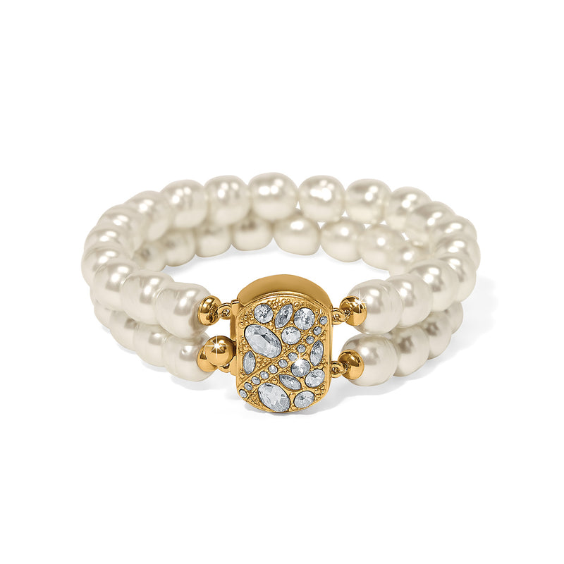 Trust your journey double pearl bracelet