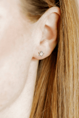 Screwback Stud Earrings - Lennon Star Silver