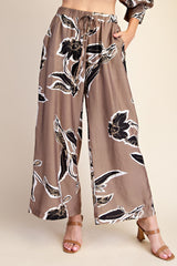 Taupe floral 2 piece set