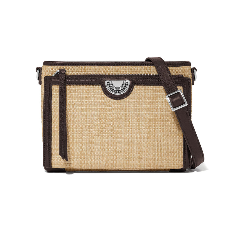 Natural /Cocoa Jordyn Straw bag