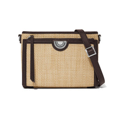 Natural /Cocoa Jordyn Straw bag