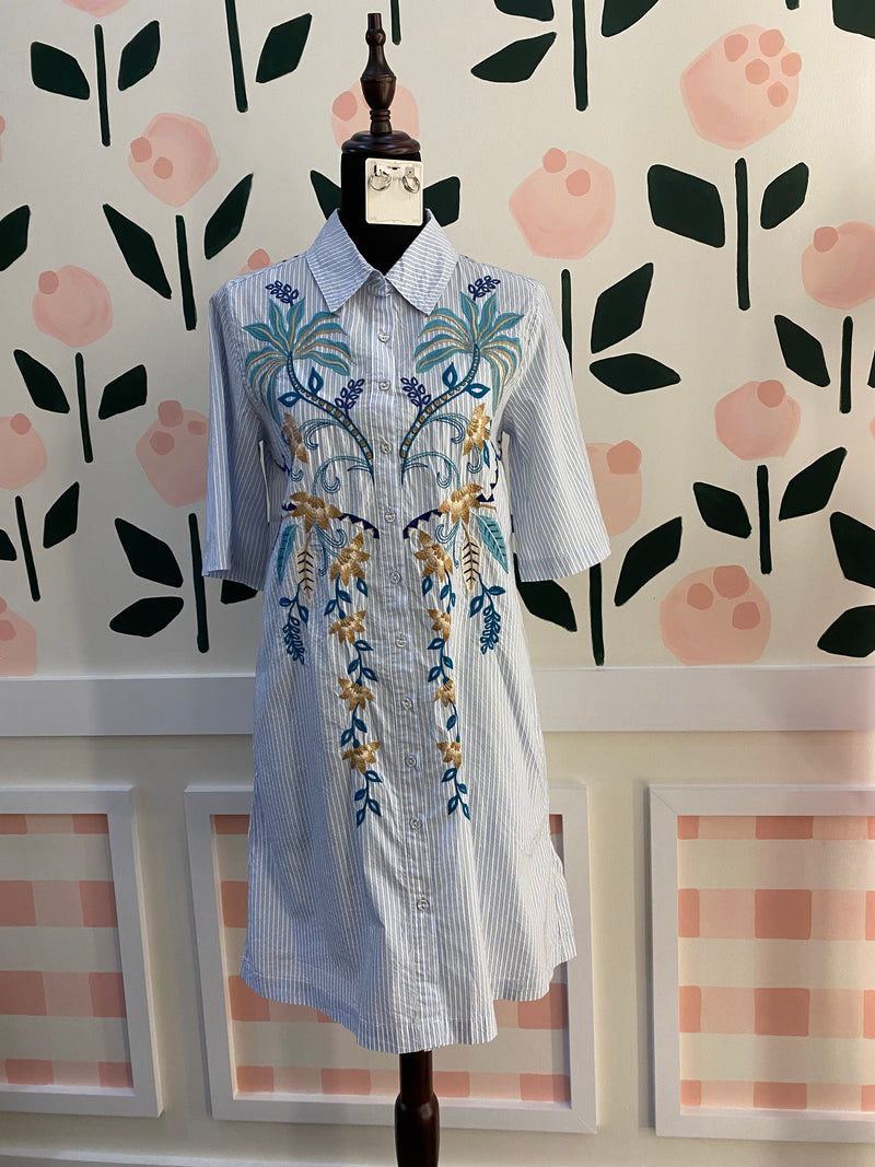 Isara Stripe- Uma Shirt dress